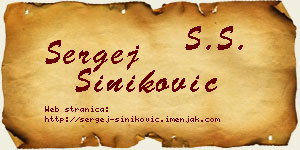 Sergej Šiniković vizit kartica